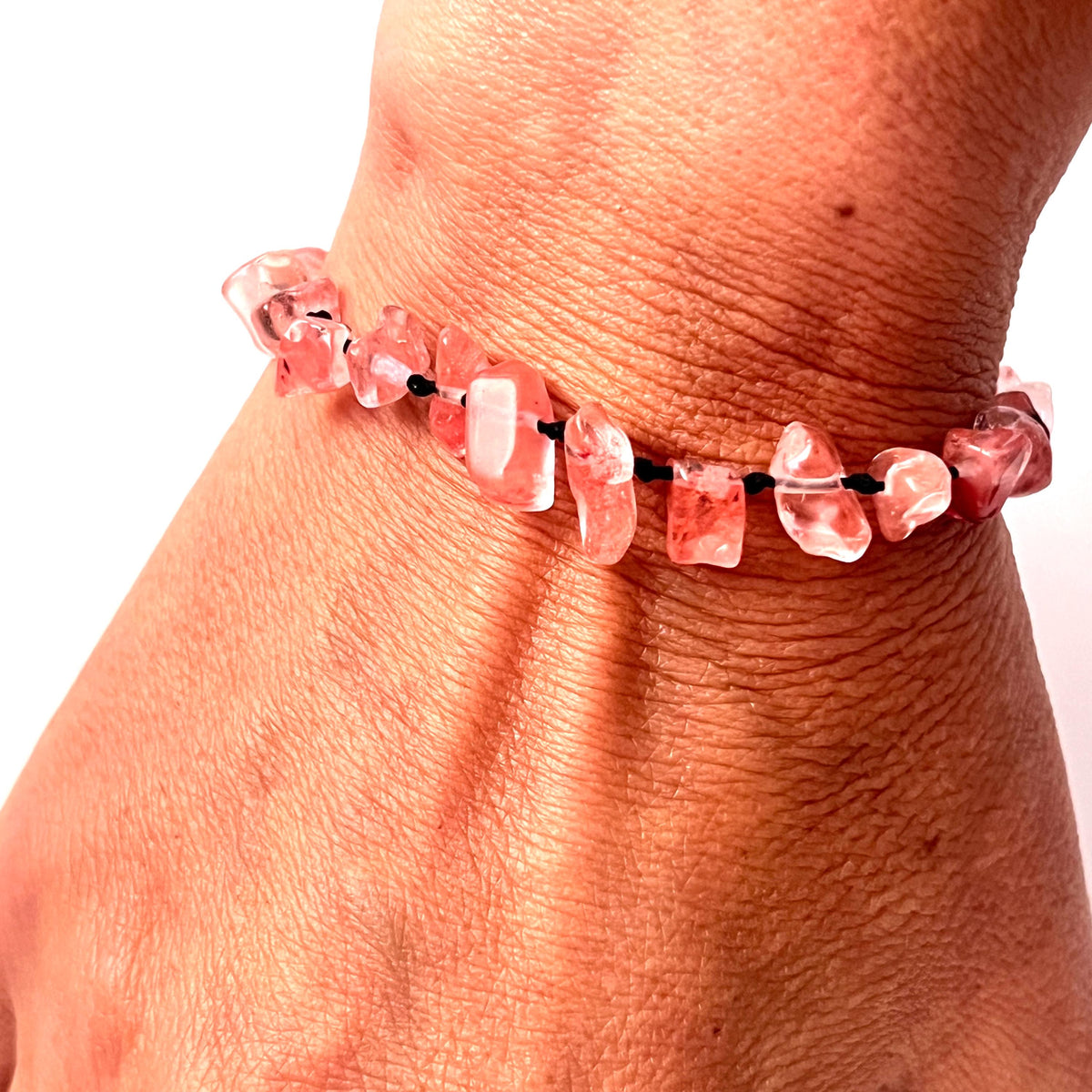 Bracciale con quarzo rosa vintage