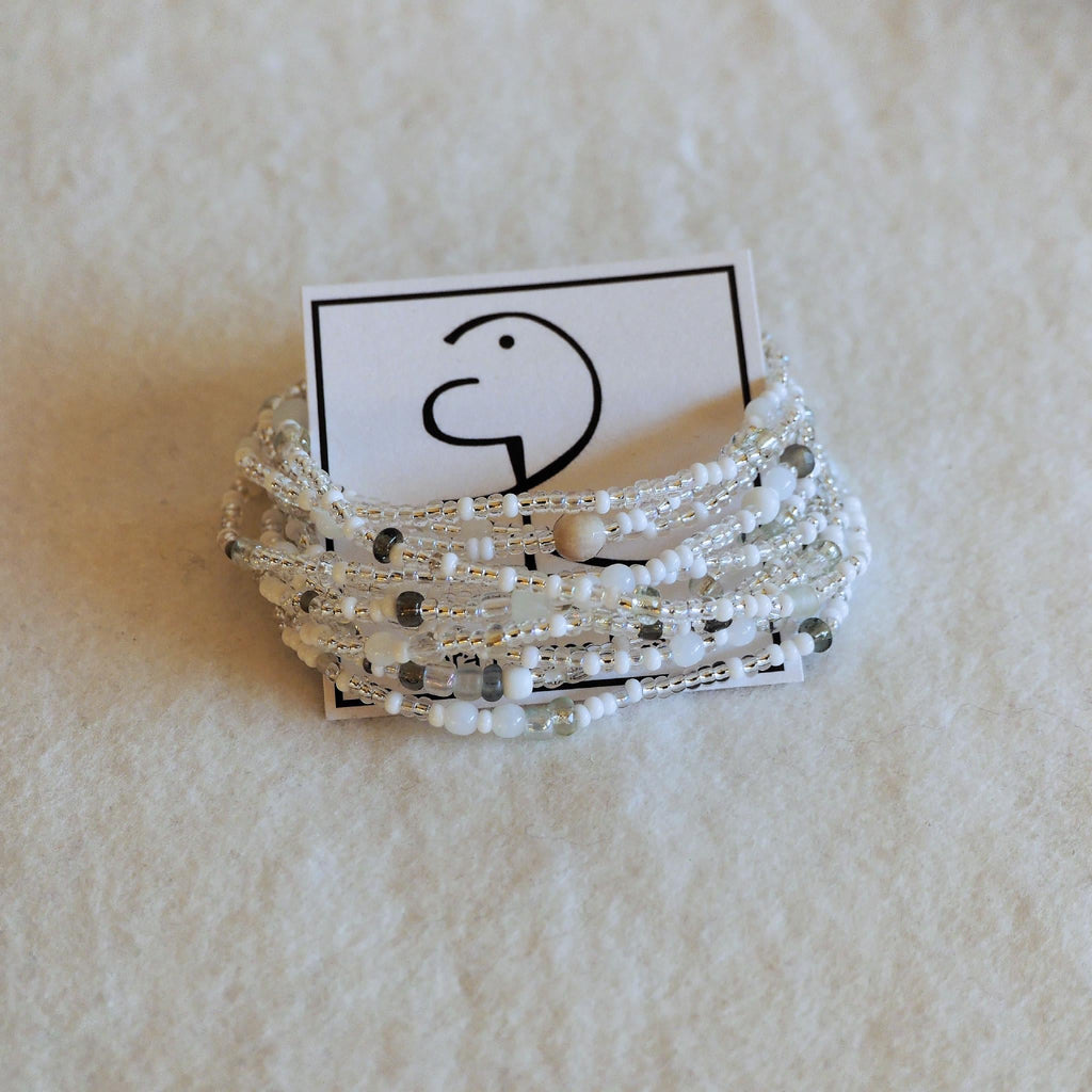 Bracciale avvolgente bianco ghiaccio