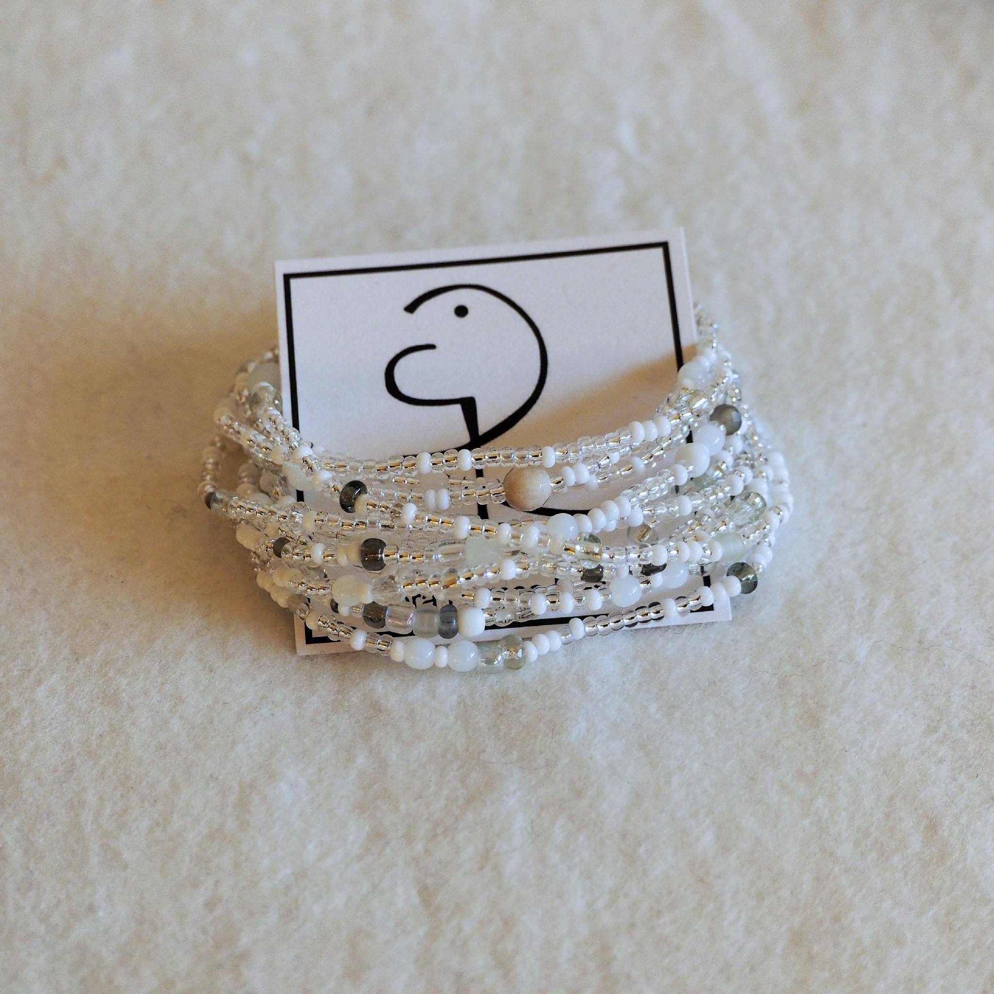 Bracciale avvolgente bianco ghiaccio