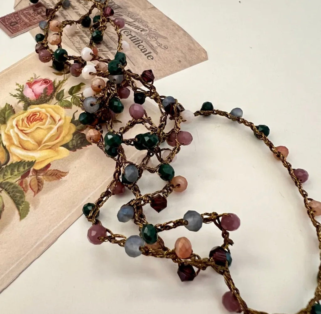 Collana bronzo a uncinetto