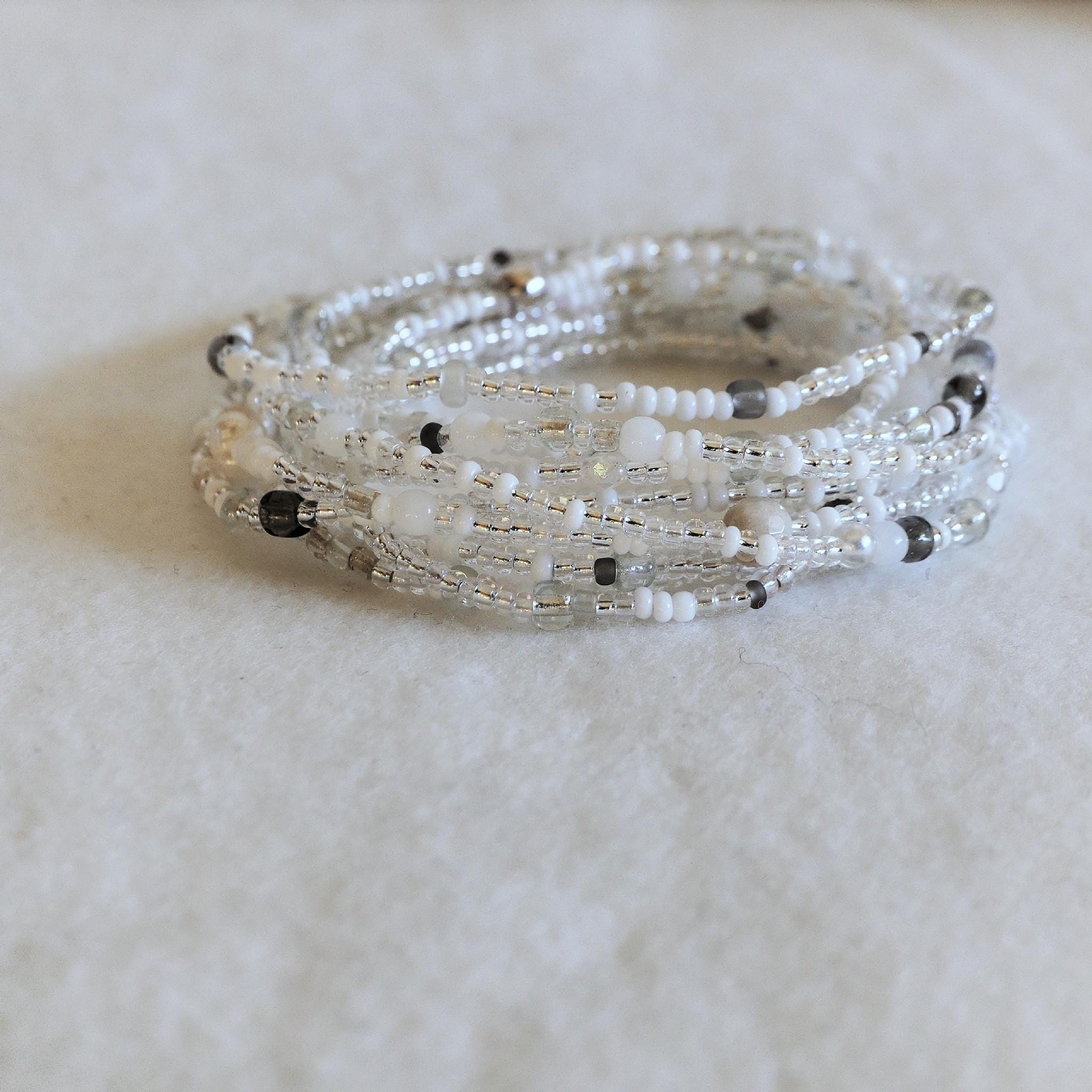 Bracciale avvolgente bianco ghiaccio