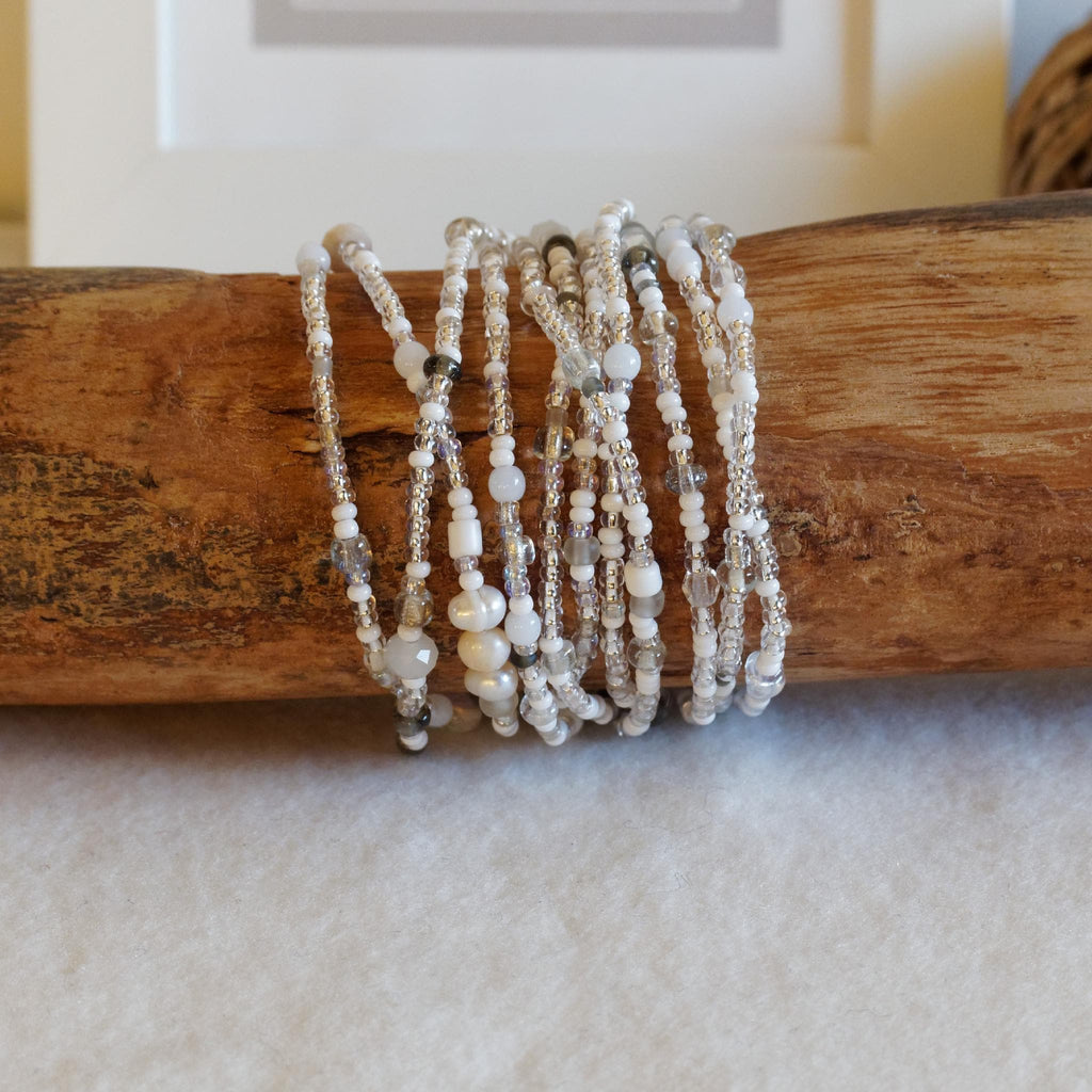 Bracciale avvolgente bianco ghiaccio
