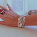 Bracciale avvolgente bianco ghiaccio