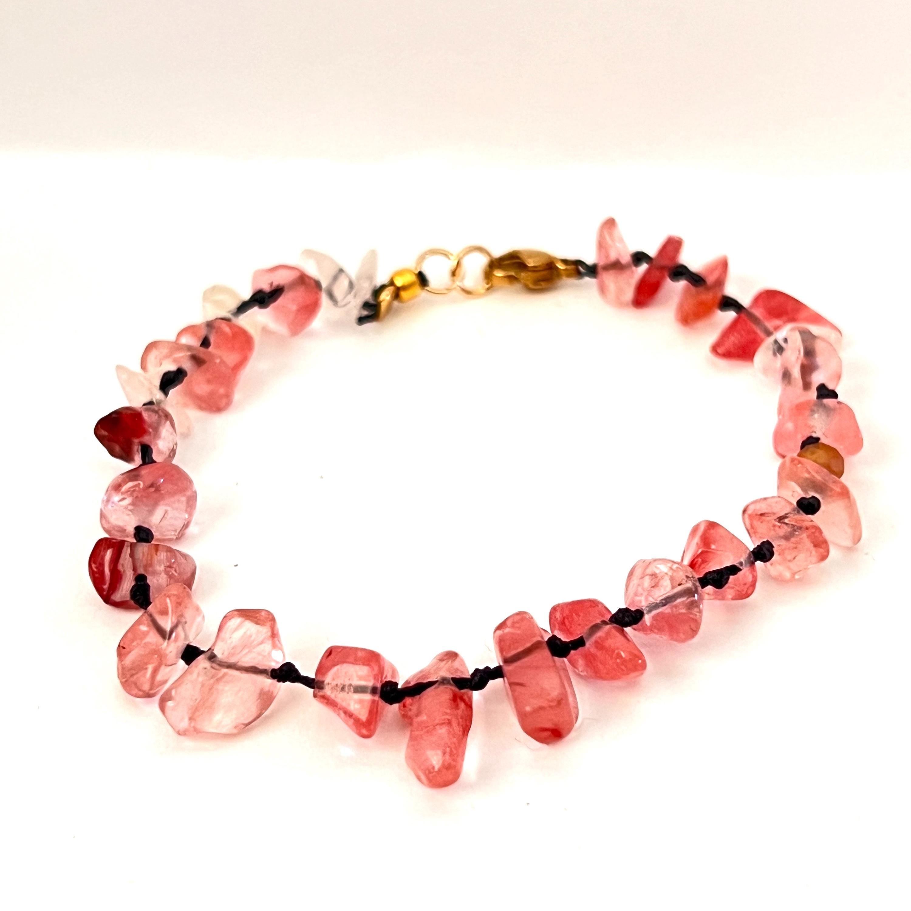 Bracciale con quarzo rosa vintage