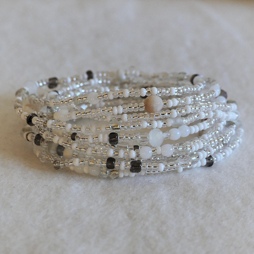 Bracciale avvolgente bianco ghiaccio